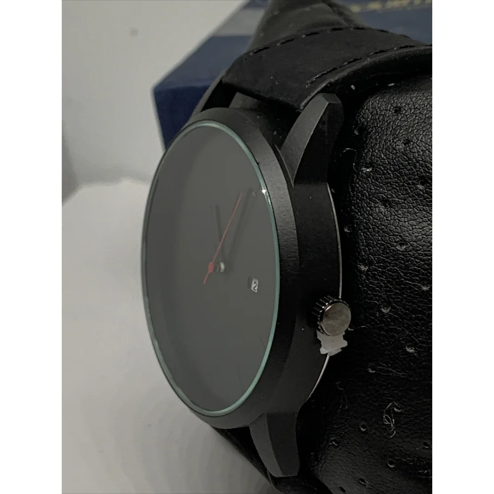 South Lane SS20-dr1-4704 Unisex Black Leather Analog Black Dial Watch BL287